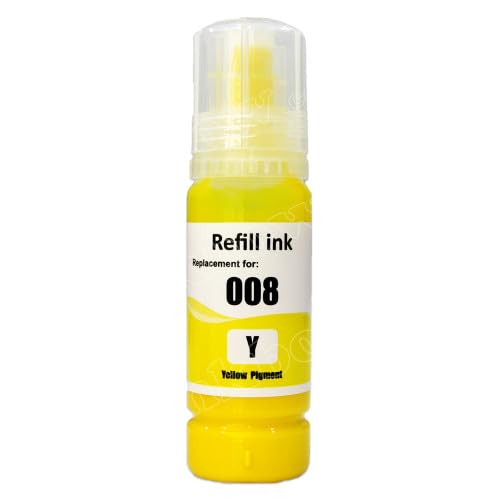 Image of 008 Ink Compatible for Epson L6460, L6490, L15180, M15140, M15180, L6570, L6580, L15150, L15160 Printer (008 Yellow Ink 1 pcs)