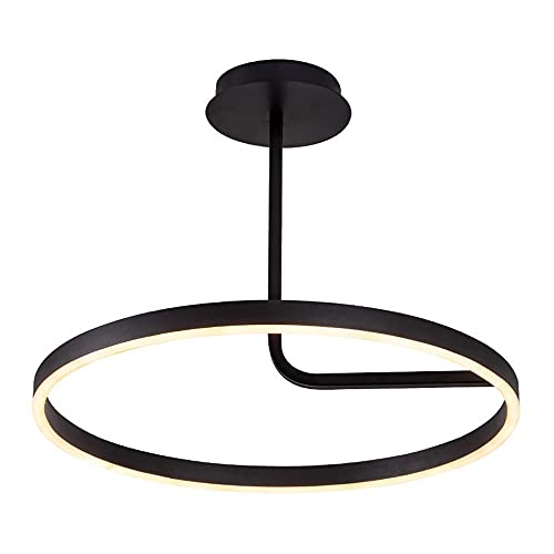 Suspension ligne ronde LED pour illuminer et décorer un salon chaleureux