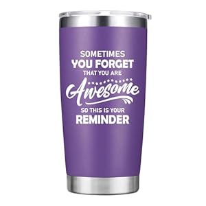 Gifts for Women Sometimes You Forget Youre Awesome Inspirational Coffee Mug Cup Thank You Birthday Gifts for Women Mom Teacher Purple 20 oz Tumbler