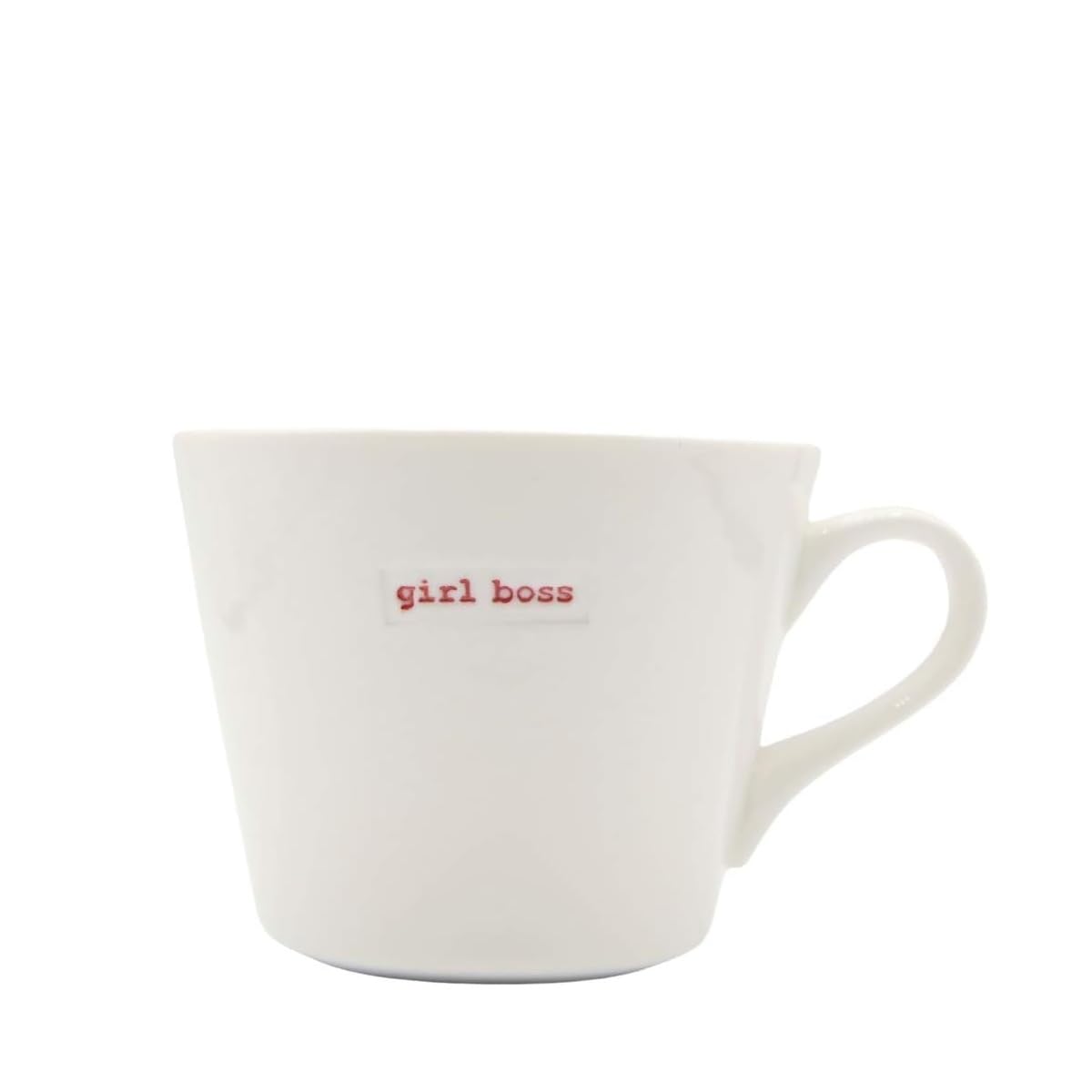 Keith Brymer Jones Girls White - Word Range - Ceramic Standard Bucket Mug - Boss - 350Ml