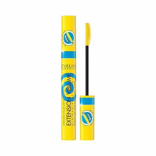 Eveline Cosmetics Extension Volume Push Up Mascara, épaississement et boucles, 10 ml, noir