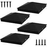 Sumglicie 6 x 6 (tamaño real de poste de 5.5 x 5.5 pulgadas),tapa de poste de cubierta con acabado mate con