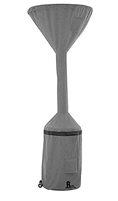 Home Dreams Co. Outdoor Patio Heater Cover, Round Floor Stand Design, Heavy Duty 600D Waterproof Fabric, Grey