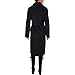 Elie Tahari Women's Milano Drape Front Wool Coat, Black/Navy, Medium/Large