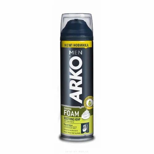 Arko Soothing Hemp Shaving Foam – 200ml | Enriched with Hemp Seed Oil for Sensitive Skin, Ultra-Smooth & Hydrating Shave - Image 3