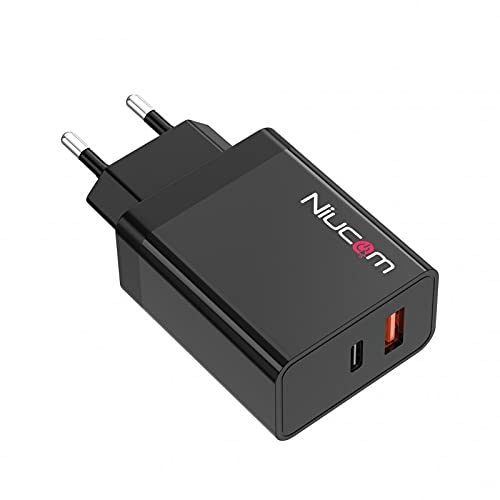 Enchufe Tipo C De Carga Rápida USB A/USB C 36W con Tecnología PD (Negro) Cover