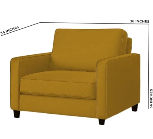 Image of The MM Furniture store Premium Fabric Sofa - Dirty Gold (1 Seater)