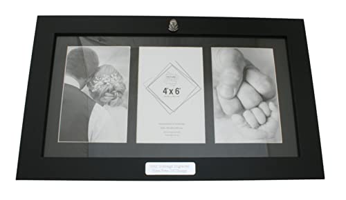 Francis Drake Black Photo Frame 3 Windows Wall Hanging Family Personalised Gift (Landscape) 613