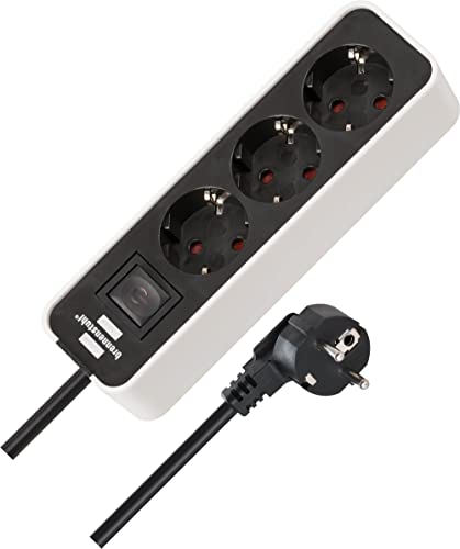Brennenstuhl Ecolor Steckdosenleiste 3-Fach (Mehrfachsteckdose...