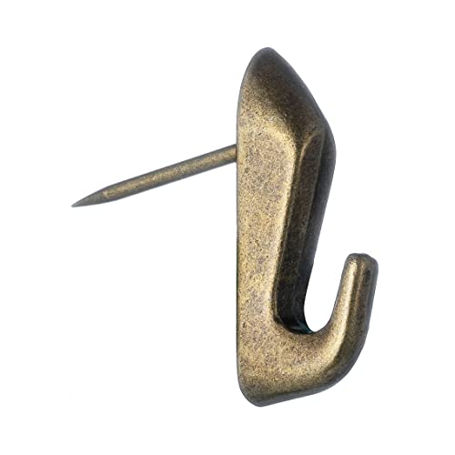 Image of Push Pin Picture Hooks Push Pin Hanger Picture Hanging Nails for Home Office Fabric Wall Wooden,15 Pack (Bronze)