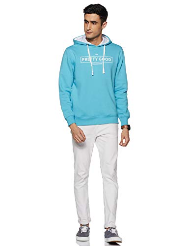 Image of Amazon Brand - Symbol Men's Cotton Blend Hooded Neck Regular Fit Sweatshirt