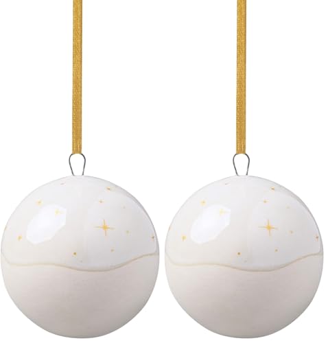 like. by Villeroy & Boch Ornamento Winter Glow Bola, 6x6x6,5 cm (Paquete de 2)