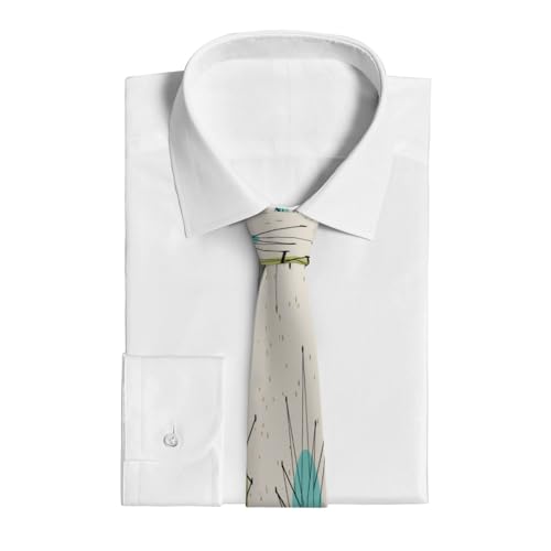 Iconic Atomic Starbursts Men'S Classic Silk Smooth Tie, Suitable For Pairing With Formal Occasions2