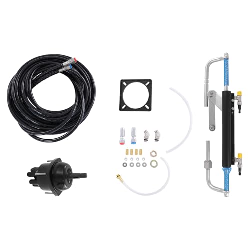Yacht Speed Boat Dirección Hidráulica Fuera de Enbordo, Kit de Dirección Hidráulica Marina 90P Con Bomba de Control, Kit de Dirección Hidráulica para Barcos