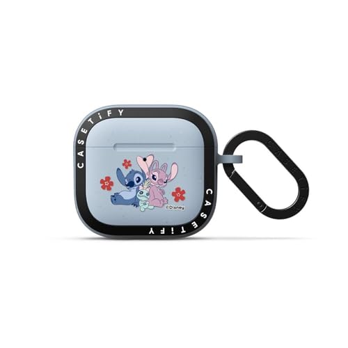CASETiFY Bounce AirPods (4th Gen) Case with Ring [Lilo & Stitch Colab] - Stitch Family - Sky Blue