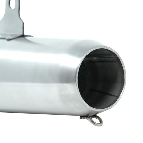 Image of Stainless Steel Motorcycle Exhaust Silencer Muffler | Slip-On Bike Exhaust with Deep Sporty Sound | Rust Resistant | High Flow Performance Exhausts Canister for Street Bikes, Sports (Pack of 1)