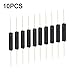 10 Pack Plastic Encapsulated Reed Switch 3x13mm Normally Open Magnetic Sensor for PCB Mounting Industrial Control Applications Black