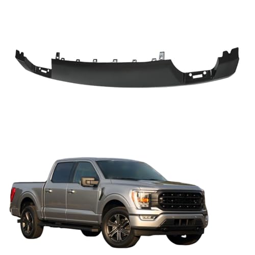 Image of labwork Glossy Black Front Bumper Skid Plate Lower Valance Molding Trim Replacement for F150 2021-2023 ML34-17F771-ACW
