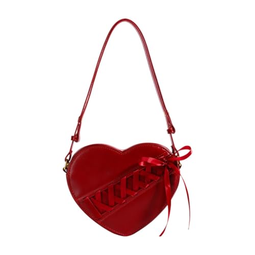 getuse Herzförmige Umhängetasche mit Schleife