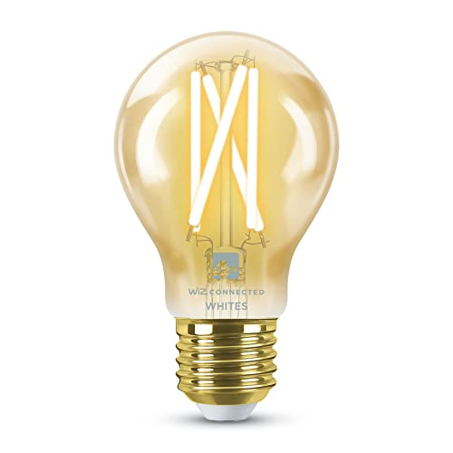 4lite Smart A60 E27 Amber Filament LED Bulb (7W) Dimmable 640Lm 2000-5000K Tuneable White, Wi-Fi/Bluetooth Controlled with Screw Fitting - 4l1/8044
