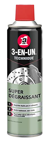 Super dégraissant 3-En-UN Technique nettoyant puissant plastique métal caoutchouc 500ML