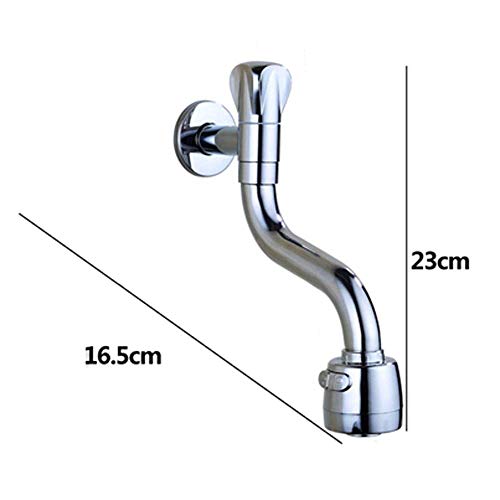 Robinet de vasque mural à 4 points en finition chrome durable
