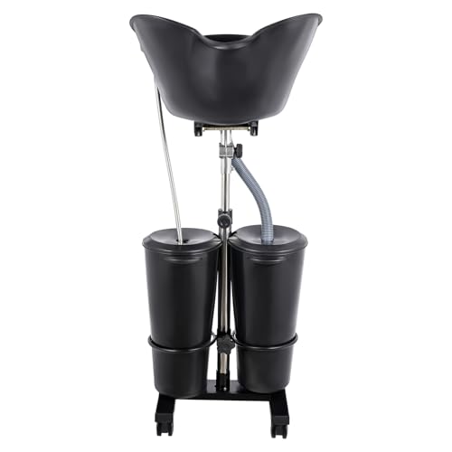 IOUSSJC Adjustable Portable Shampoo Bowl, Electric Hair Washing Station, Mobile Hair Washing Sink for Home Salon Use