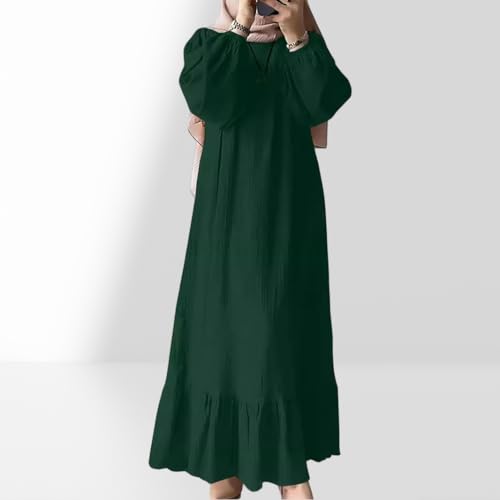 Robe maxi musulmane confortable à poches pour rester libre - 2