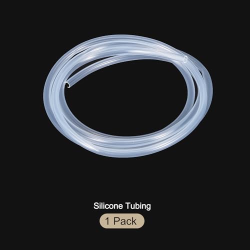 Image of 3.3ft 1 /8 inch ID x 5 /32 inch OD Silicone Tubing Clear 3mm x 4mm Industrial Plastic Tubing Pure Silicone Hoses for Pump Siphoning Draining Irrigation Brewing