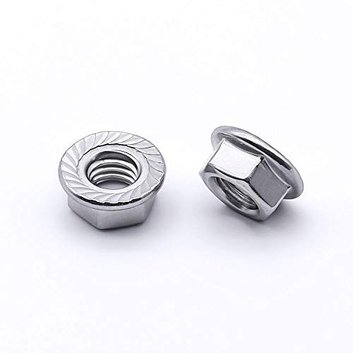 Eastlo AN100501-50 1/4-20 Serrated Flange Hex Lock Nuts, 304 Stainless Steel 18-8 Hexagon Nuts thumb #6