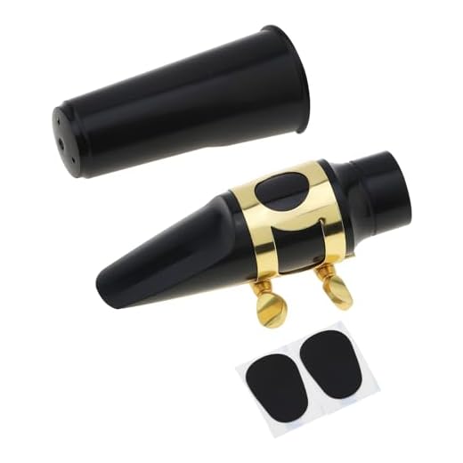 OriGlam Boquilla para saxofón alto, profesional, ligera, negra, E, plástico, metal