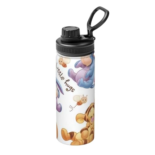 水筒 くまのプーさん 真空断熱 保温 保冷 スポーツボトル ステンレスボトル スポーツ飲料対応 漏れない 直飲み530ml 誕生日 プレゼント