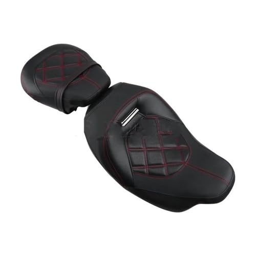 Siège moto à deux places en PU pour Harley Touring Street Glide Road King 2009-2022