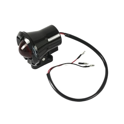 Feu stop moto LED lentille noire au look rétro épuré pour custom et café racer