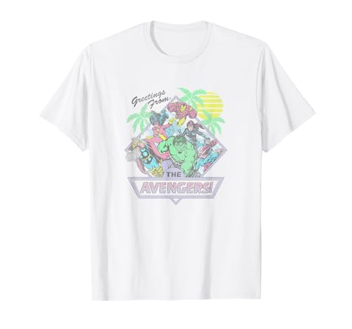 T-shirt Marvel Avengers Vintage imprimé coton vêtement homme et femme