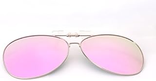 SummitLink Clip on Flip up Sunglasses Over Reading Glasses Cherry Blossom Pink Color