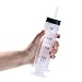2 Pack 200ml Syringes with 55.1 Inch Tube and Needle 14G 1.5”, Large Plastic Syringe Individually Packaged for Scientific Labs, Watering, Refilling