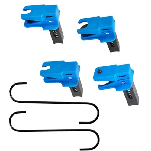 Juego de 4 abrazaderas de línea de aceite de freno de automóvil, juego de herramientas de tubería, kit de tapones de líquido de frenos a prueba de fugas para reparación de automóviles, plástico azul