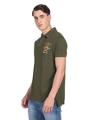 Image of U.S. Polo ASSN. Men Cotton Solid Regular Fit T-Shirt