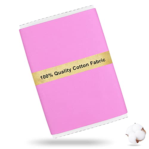 Craftido-19 Options-100% Cotton Fabric by The Yard in Solid Color 44â€Wide by 3yd (9 ft) -Medium Weight 5.2 oz-for Quilting, Sewing, Crafts, Binding, Backing and Lining - Sweet Pink