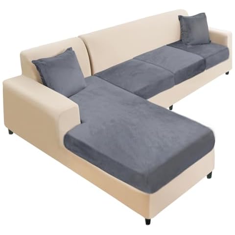 NAISI Velvet Sectional Couch Cover Cover