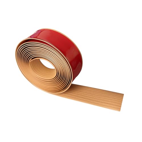 Tira de transición de vinilo autoadhesiva para piso, tira divisora de suelo, tiras de transición para suelos laminados, suelos irregulares, alfombras, azulejos (10 pies, 2 pulgadas, grano de madera