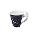 Villeroy und Boch - NewWave Stars Becher mit Henkel, formschöne Tasse mit Krebs-Motiv, Premium Porzellan, spülmaschinengeeignet, weiß/blau, 300 ml