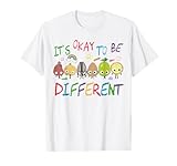 Funny It's Ok to Be Different Apple Teacher Autism Awareness T-Shirt