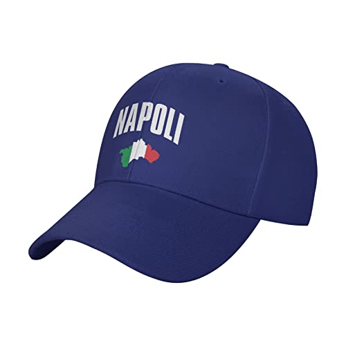 Naples Italy Italian Flag Baseball Cap Men Women - Dad Hat Adjustable Classic Plain Hat Blue #TOP23