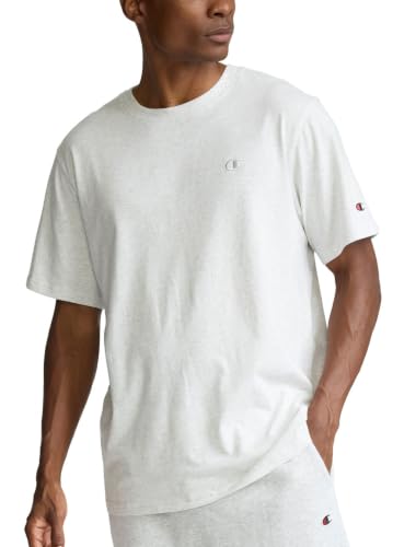 Champion Men's Classic Short Sleeve T-Shirt, Standard Fit, Midweight 100% Cotton, Available in Regular and Big & Tall, Platinum Silver Heather, XX-Large Tall - image 1