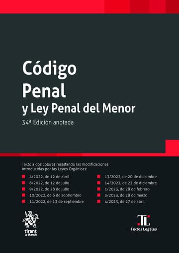 Código Penal y Ley Penal del Menor 34ª Edición anotada: 1 (Textos Legales)