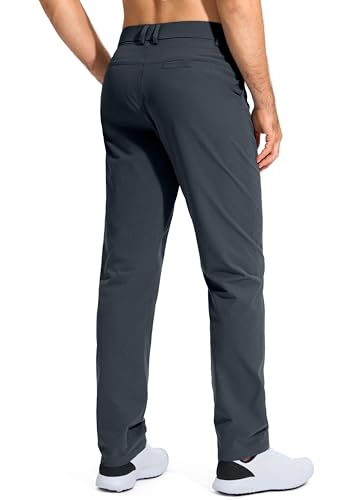 Image of Pudolla Men's Golf Pants Stretch Work Dress Comfy Pants 30 inch /32 inch /34 inch Lightweight Quick Dry Casual Slacks Trousers with Pockets