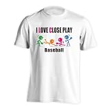 [アートワークスコウベ] 野球 Tシャツ 半袖 練習着 ドライ I LOVE CLOSE PLAY ユニセックス XXL ホワイト
