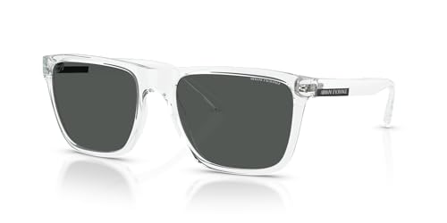 Image of Armani Exchange Man Sunglasses Matte Grey Frame, Orange Mirror Red Lenses, 61MM